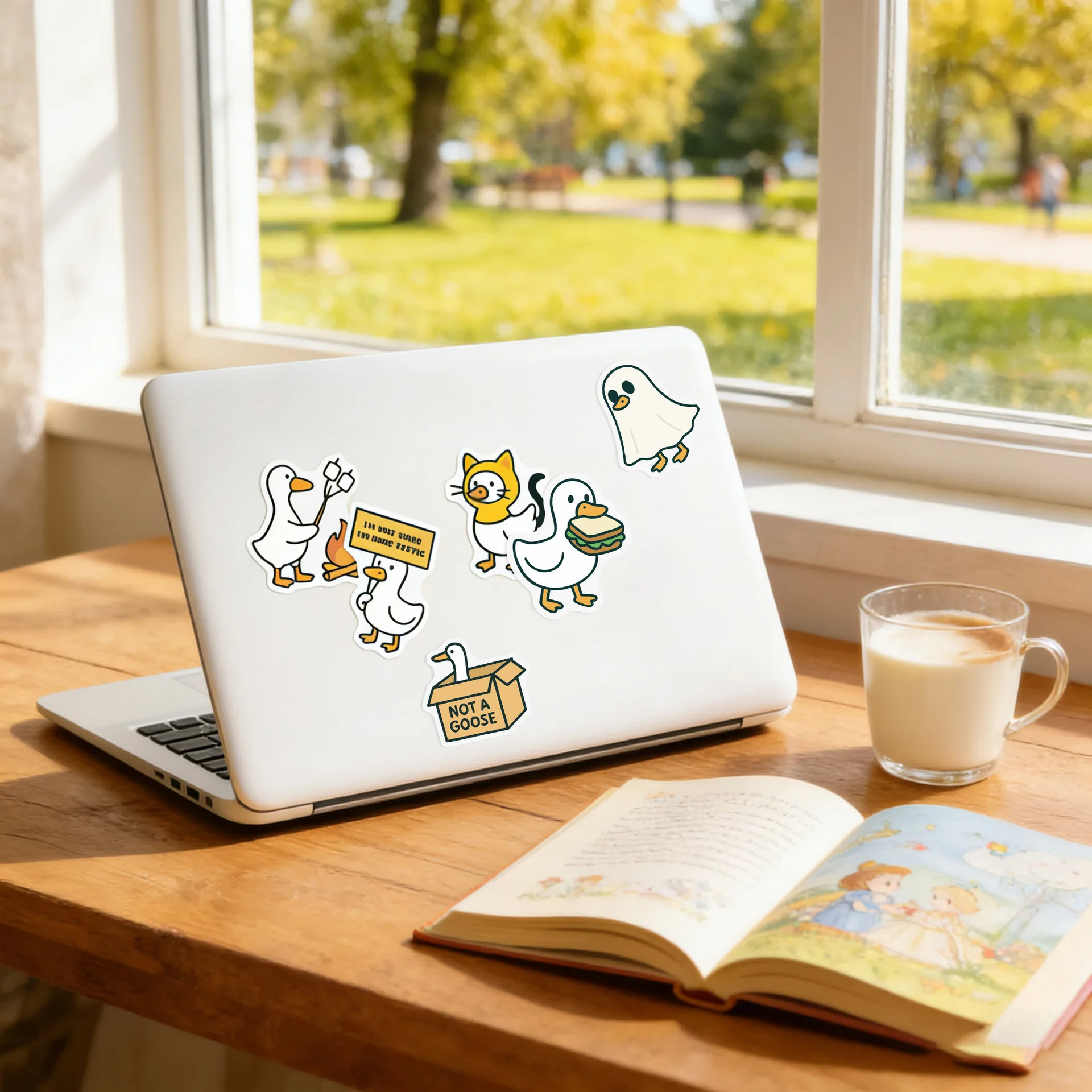 50 قطعة لطيف وسخيف أوزة الكتابة على الجدران ملصقات مضحك الحيوان الكرتون صائق DIY بها بنفسك الأمتعة الهاتف الغيتار الثلاجة كوب سكيت ألعاب أطفال