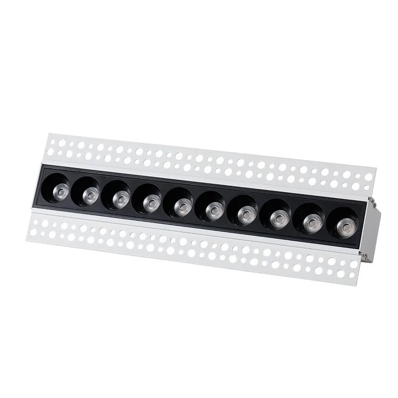 recesso dimmable led downlight linha barra de luz criativo linear sem jantes lampadas de teto magnetico sala de estar decoracao do corredor 01