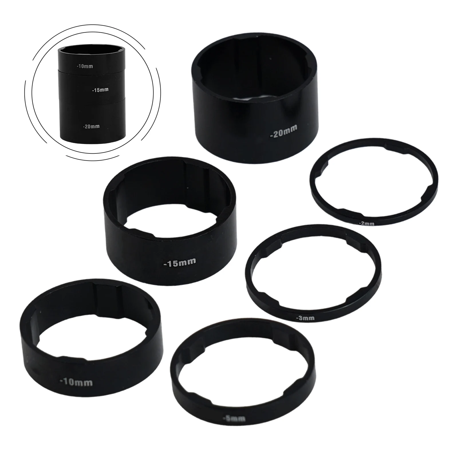 Bicycle Front Fork Bowl Set Washer 28.6mm Aluminum Alloy Stem Ring 5/10/15/20mm Headset Spacer Bike Accessories