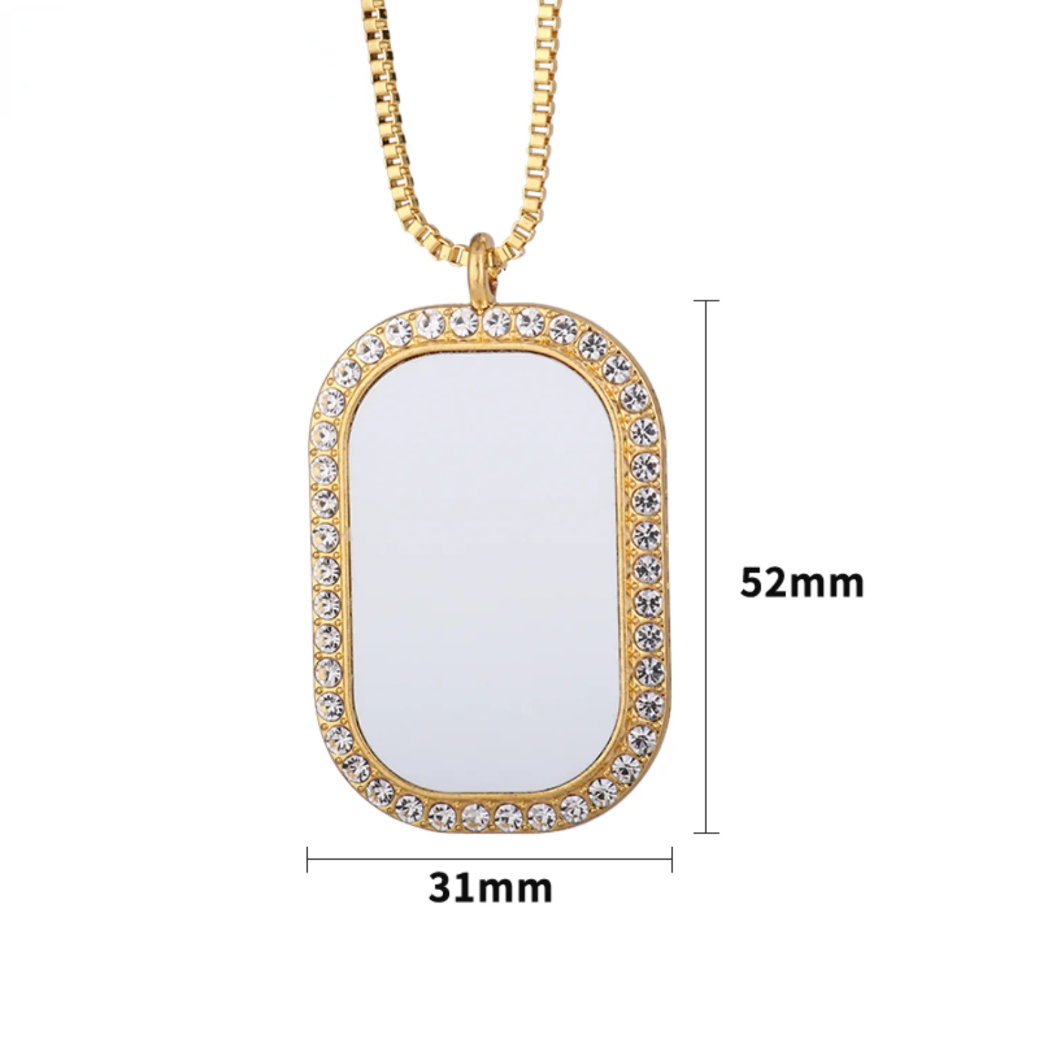 Jewelry   Silver Plating Sublimation  Rhinestones Necklaces