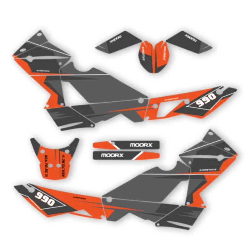 

DSMTECH Custom Motorcycle Graphics For KTM 2003 2004 2005 2006 2007 2008 2009 2010 2011-2016 ADV990 Decal Stickers Kits 006