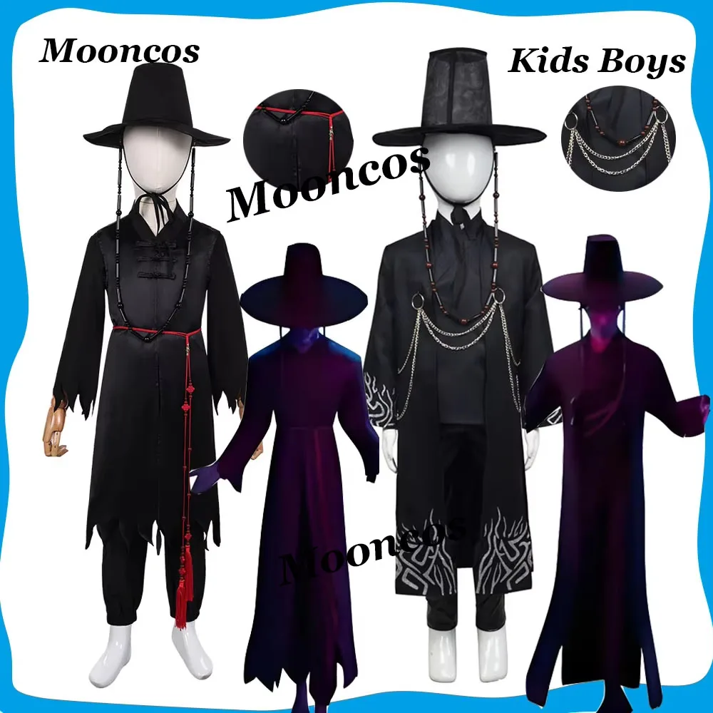 

Kpop Demon Cos Hunters Saja Boys Jinu Cosplay Kids Boys Costume Hat Disguise for Chidlren Fantasia Clothing Roleplay Halloween
