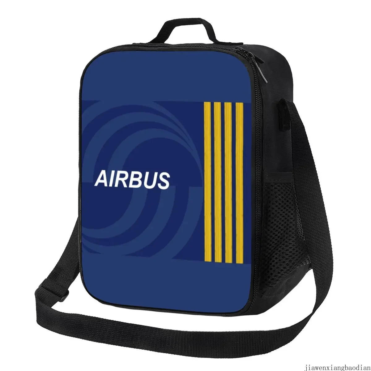 Airbus Fighter Pilot Insulated Lunch Bags for Camping Travel Aviation Airplane Portable Cooler Thermal Lunch Box Women Children