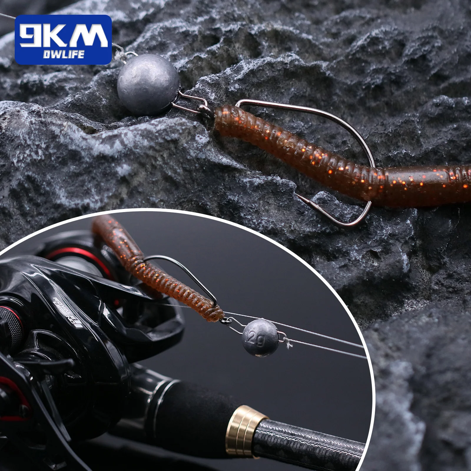 Wide Gap Offset Worm Fishing Hooks Jig Carp Fishing Softjerk Texas Rig Hooks Soft Worm Lure EWG Hooks Accessories Sea Freshwater