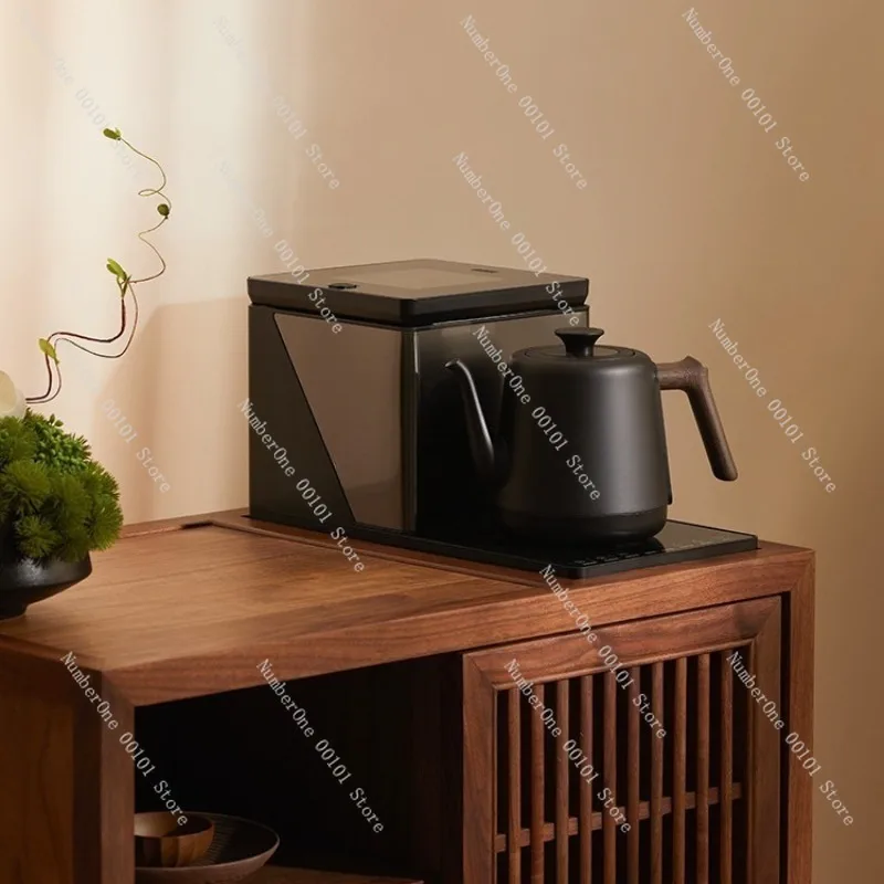 Smart Bottom Auto Water Filling Electric Tea Kettle Tea Maker Integrated Boiling Brewing and Cup Washing Pot Glass Tea Art