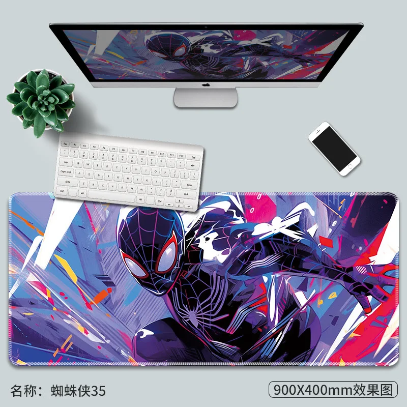 Spider Man Movie Anime Peripheral Large Size Mouse Pad Marvel Fan Gift Keyboard Pad Superhero Spider Man Computer Accessories