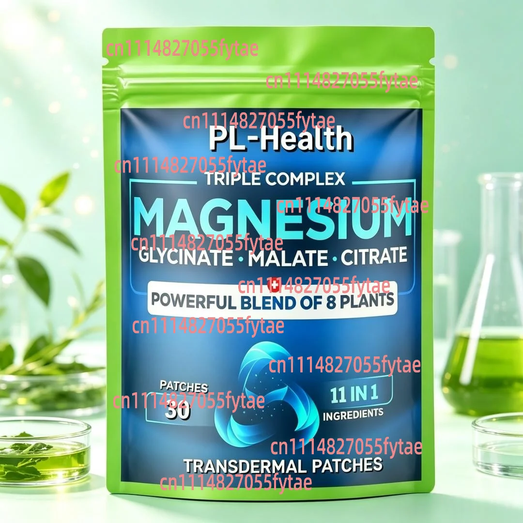 30 Patches Magnesium Glycinate Chelate Complex Transdermal Patches to Support Restful Mood, Calm & Muscle Cramp