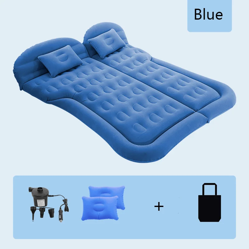 Multi-functional Car Inflatable Bed Car mattress Rear Seat Sleeping Mat SUV Trunk Sleeping Mat Plush Travel Bed