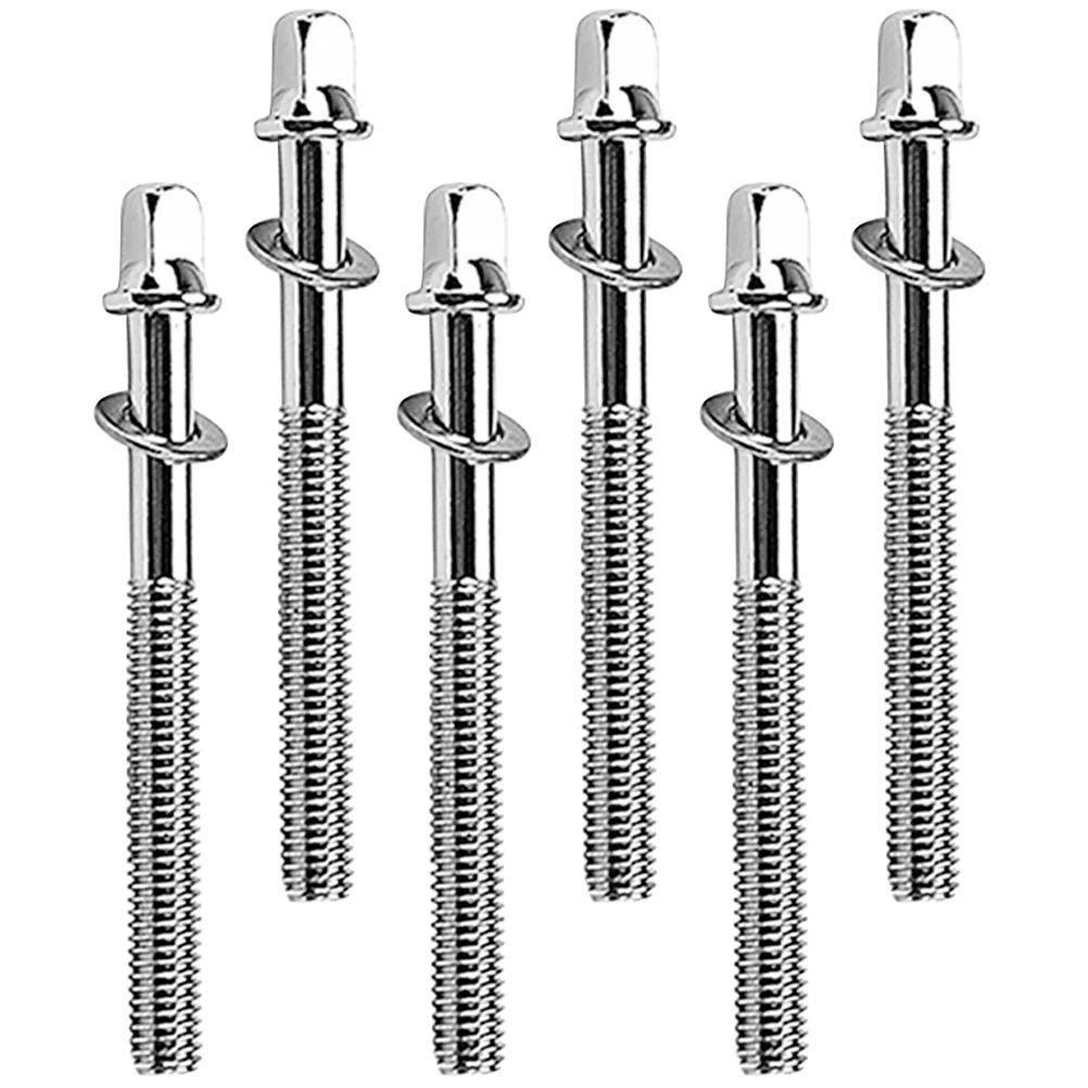 

6pcs Lug Screws Tight Tension Rods Metal Wear Resistance Drum Drum Screws Replacement Parts Hardware Accessories