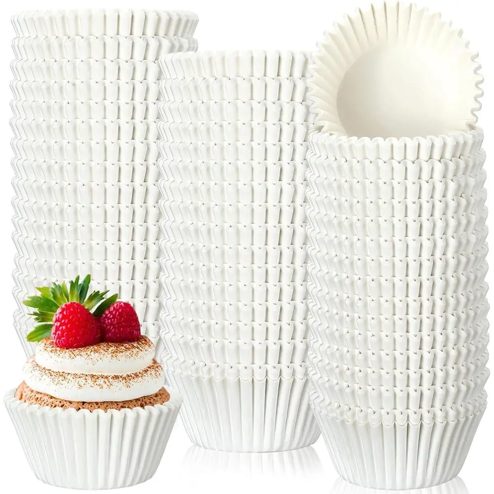 

1.97 Bulk White Cupcake Cases - 5000 Pack for Baking, Weddings, and Birthdays