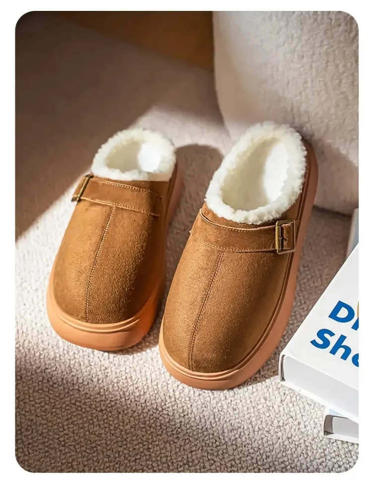 

Winter Indoor Slippers Warm Soft Soled Comfortable Outdoor Non Slip Fashion Bedroom Home Shoes Casual Shoes