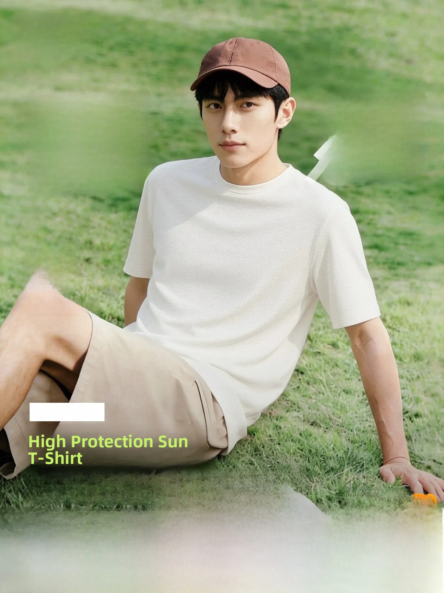 

Snow mid Flying Ice Silk T-Shirt Men's Summer New Loose Short Sleeve Outdoor Sports Sun Protection Thin PCD round Neck Top