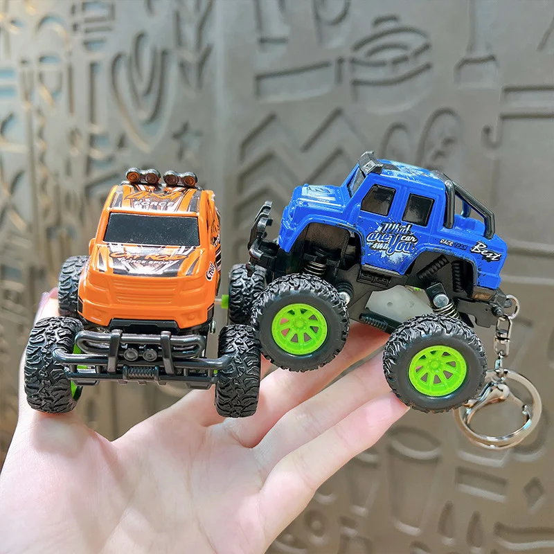 New Cartoon Mini Jeep Keychain Outdoor Off road Car Keychain Premium Boys Backpack Pendant Small Gift