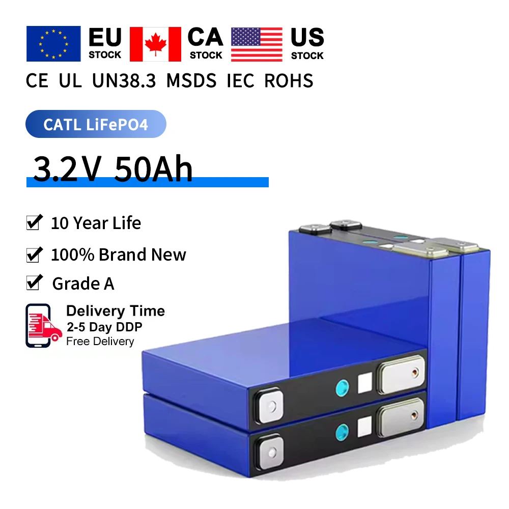 4-32 PCS Grade A LF50K EV 50AH 3.2V LiFePo4 LFP Lithium Ion 50 Ah LifePo4 Battery Cells 3.2V 50Ah