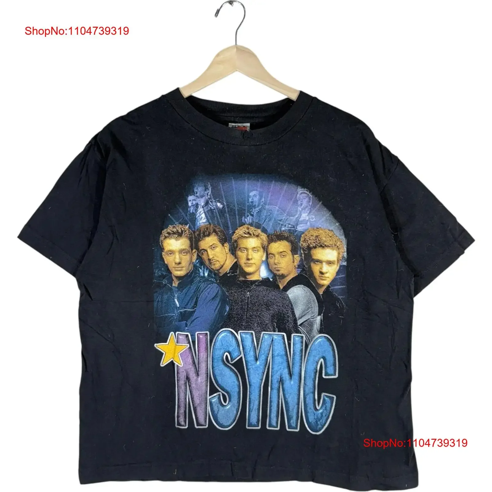 

Винтажная футболка NSYNC Popodessey Tour Band, мужская черная S, винтажная стираная уличная одежда, мягкий универсальный повседневный топ для повседневной носки