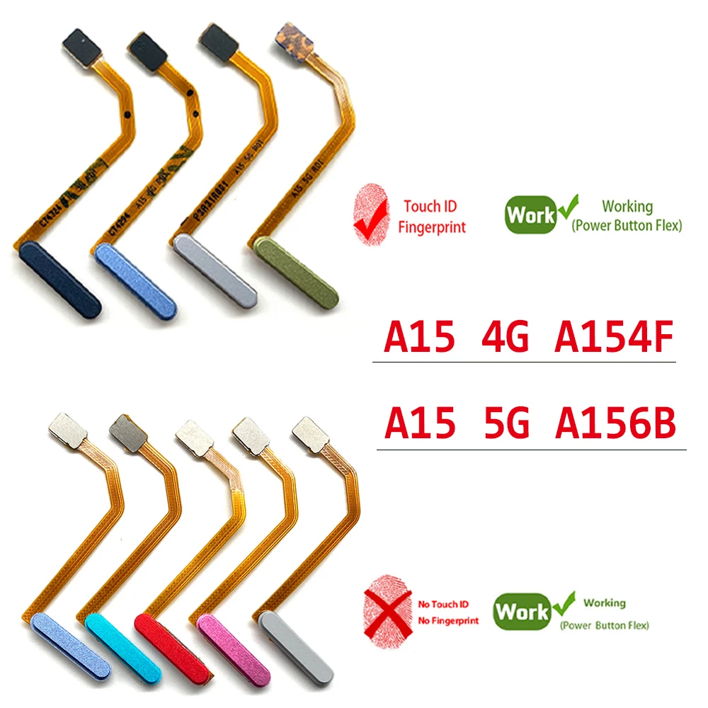 For Samsung A15 4G A154F / A15 5G A156B Fingerprint Scanner Touch ID Connect Power Return Key Recognition Sensor Flex Cable