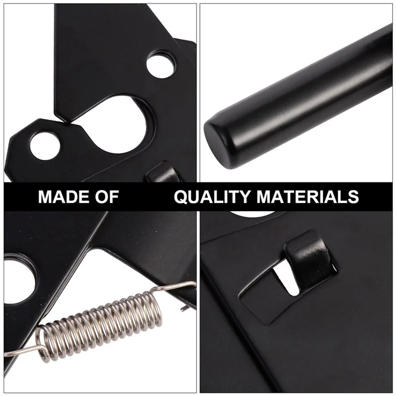 N93R Quick Pin Door Bolt Automatic Latch Gate Lock Post Mount Self-Locking Bolts Accessories Included