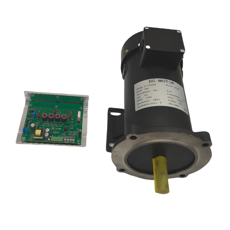 Quality 90V 1/2HP /375W 1750RPM Permanent magnet DC Motor with 115V /230V DC Motor Reversible Controller