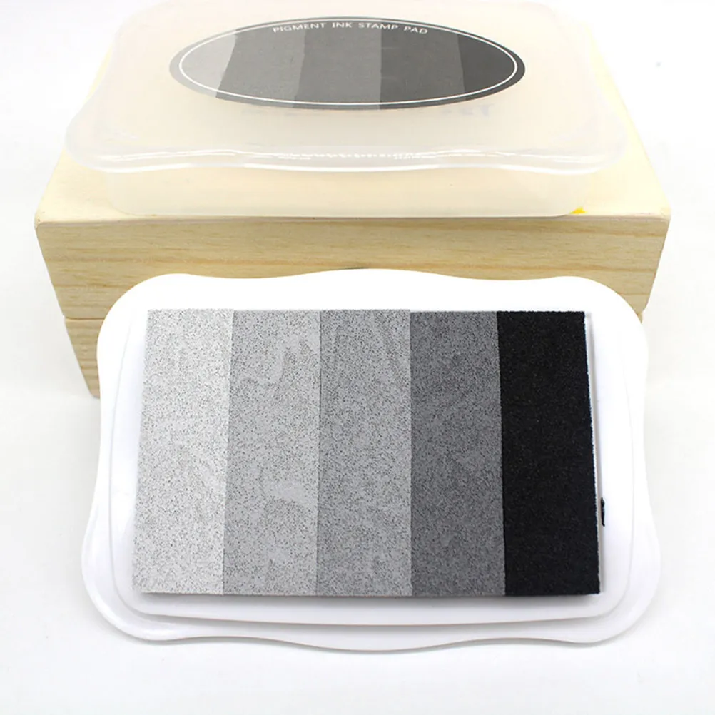 

5 Colors Gradient Ink Pads Water-Based Quick-Dry Safe for Kids Hands Easy Wash Craft Stamp Pad for Finger Painting Scrapbooking