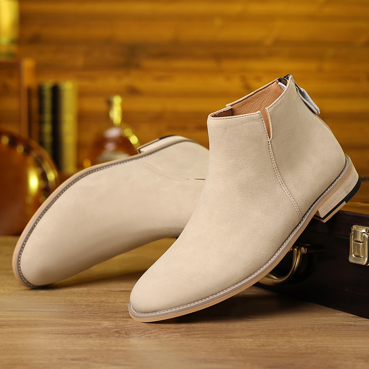 Chaussures en cuir montantes p - Sewing Zipper avis et prix