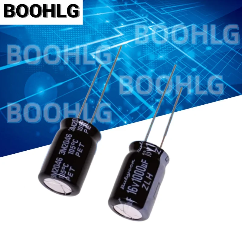 10PCS imported aluminum electrolytic capacitor 10v 1000uf 8X16 zlh high frequency and long life
