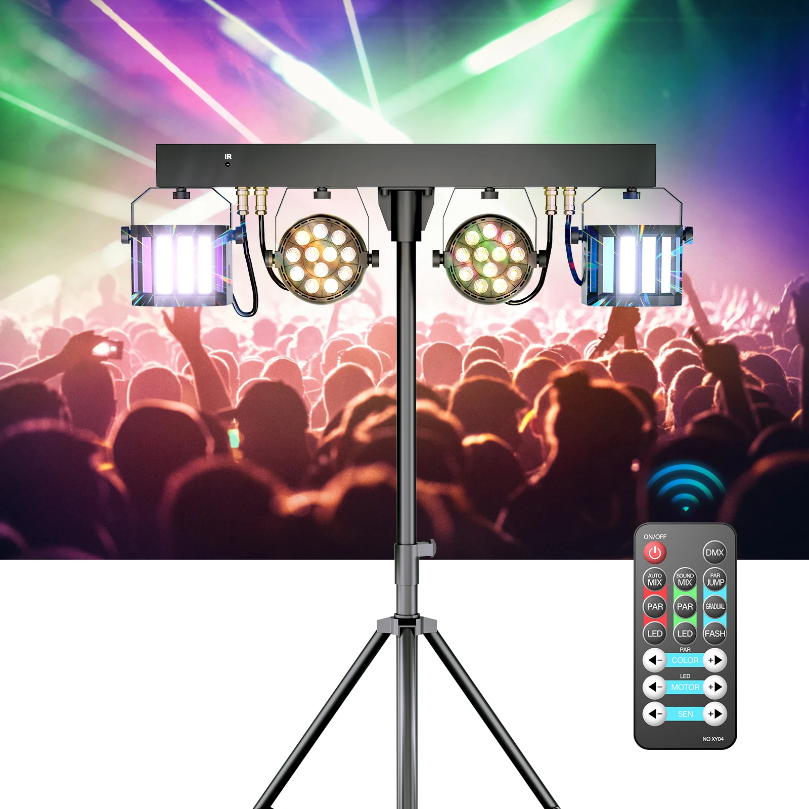 somspot rgbw stage led par luz inducao espada efeito feixe combinacao suporte luzes para churche festa de casamento tingimento inducao 01