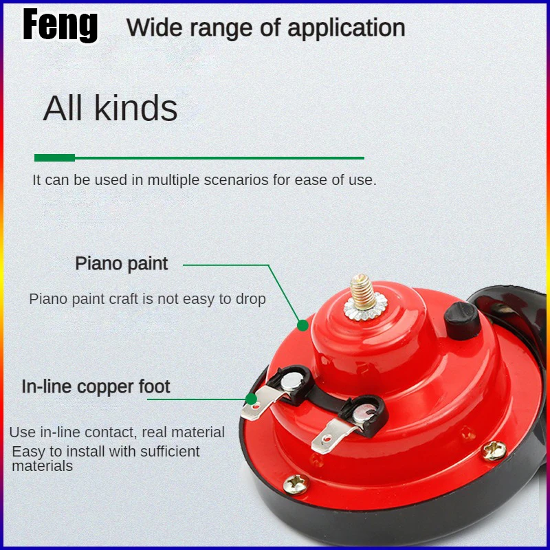 Universal Loud Car Air Horn 12V 24V Electric Snail Waterproof Alarm Kit Motorcycle Trucks SUV Boat Vehicle Horn