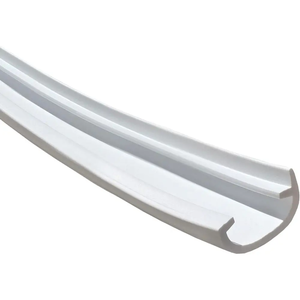 

White RV Marine Camper Vinyl 5/8" x 50' Trim Molding Flexible Screw Cap Cover (50 ft, White)