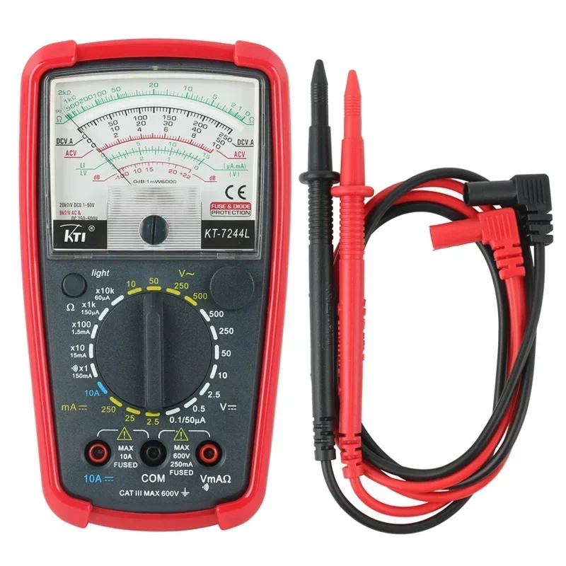 KT8260L KT7007 7006 Profesional Multifunction High Sensitivity Handheld Analog Digital Multimeter Backlight With 2pcs Test Pen