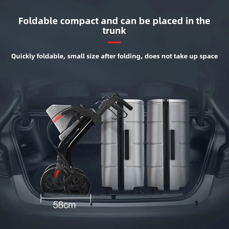 Foldable Hand-Push Assisted Walking Aid