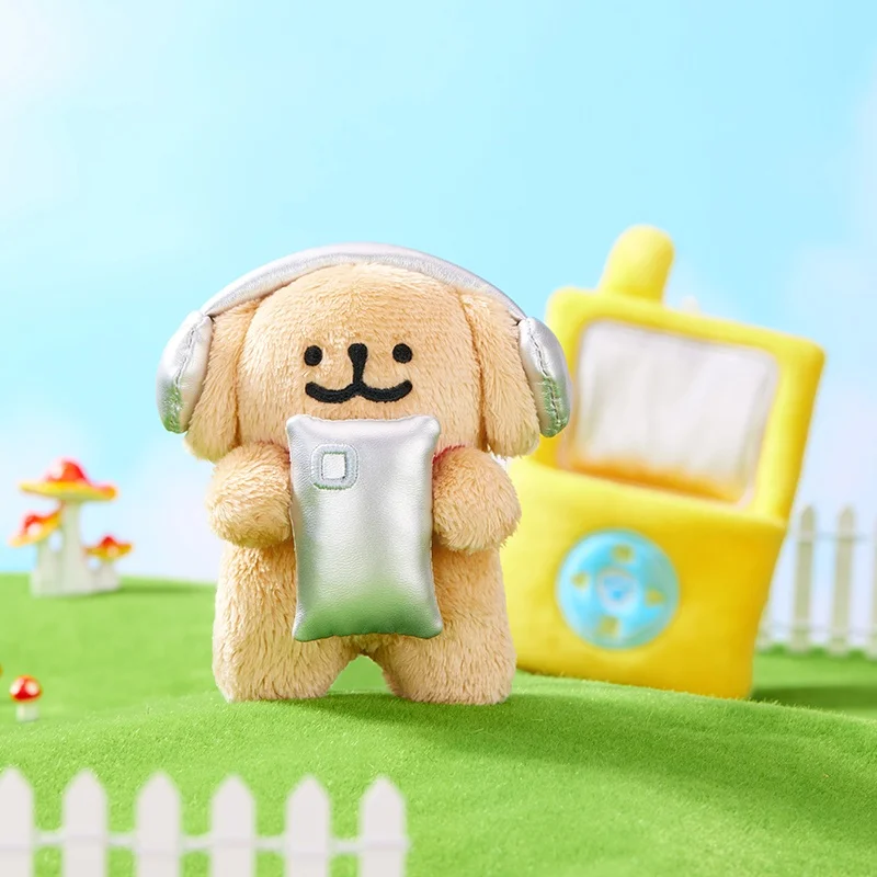 

MINISO Official Line Puppy Lucky Pouch Plush Choice Blind Bag Cute Dog Keychain Kawaii Collectible Gift for Girls Fans Collector