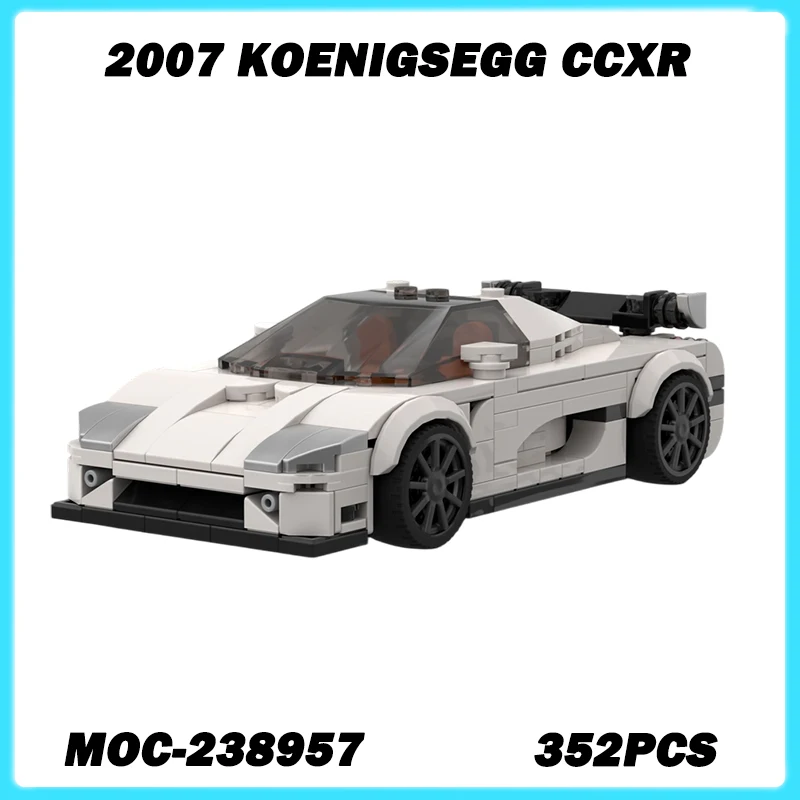 352 قطعة MOC-238957 2007 Koenigsegg CCXR Supercar سرعة أبطال سباق السيارات نموذج بنة الطوب لعبة إبداعية الأطفال هدية #1