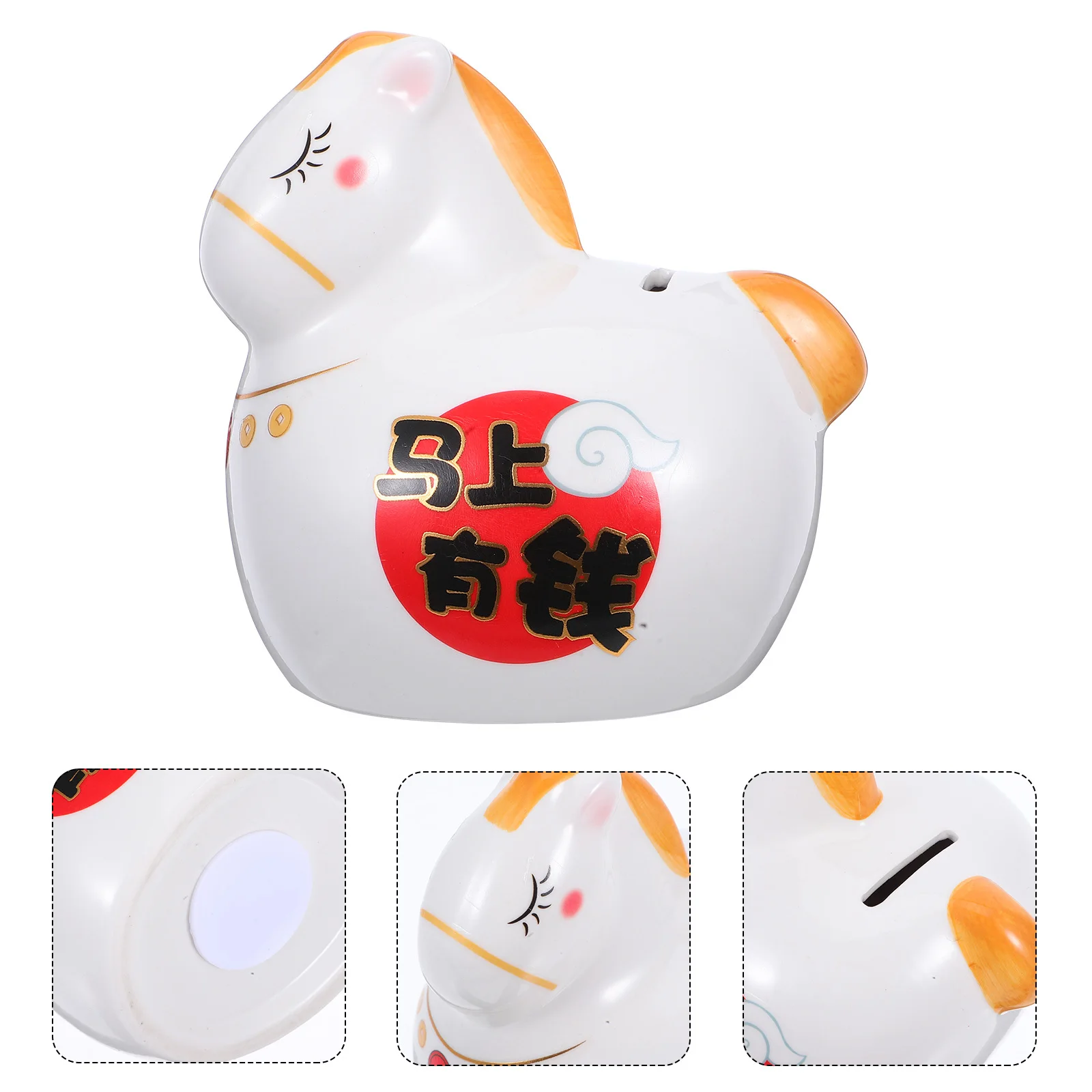 

Ceramic Horse Money Bank: Elegant Coin Storage for Desktop Home Decor - Saving Habit Educational Tool, Chinese New Year