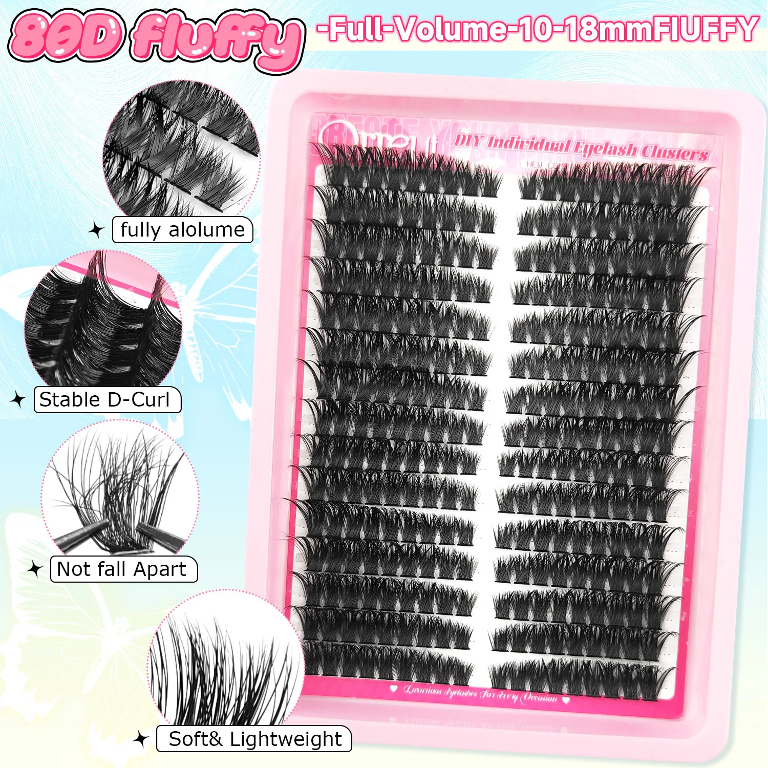 80D Fluffy DIY Eyelash Extensi - огляд і ціна Lash Extension Tweezers