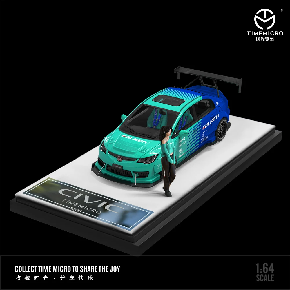 

TimeMicro1:64 Honda Civic Falken wide-body modified Version alloy car model