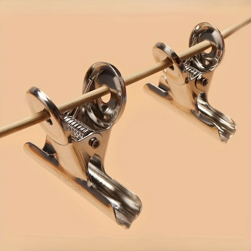 6 قطع من مشابك إغلاق أكياس الطعام، مشابك من الفولاذ المقاوم للصدأ شديدة التحمل قابلة لإعادة الاستخدام، مشبك إغلاق ضيق للهواء متعدد الأغراض، إكسسوارات منزلية