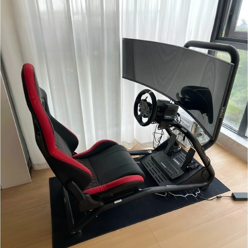 Emulator seat bracket game steering wheel bracket with hand row gear