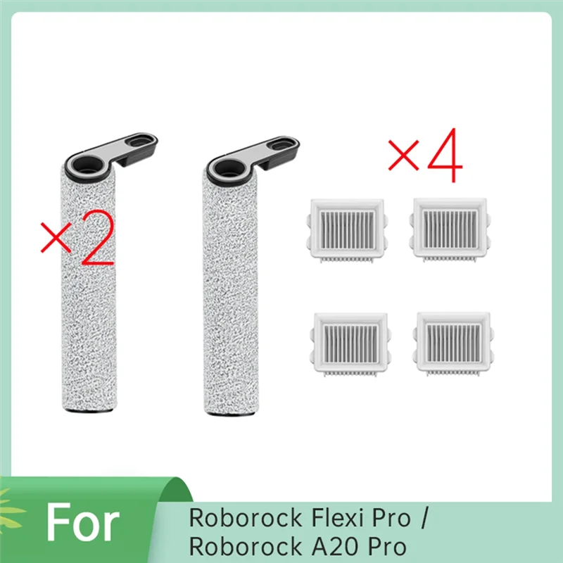 BISM لـ Roborock Flexi Pro /Roborock A20 Pro فرشاة دوارة للروبوت ملحقات مرشحات Hepa كفاءة تنظيف محسنة