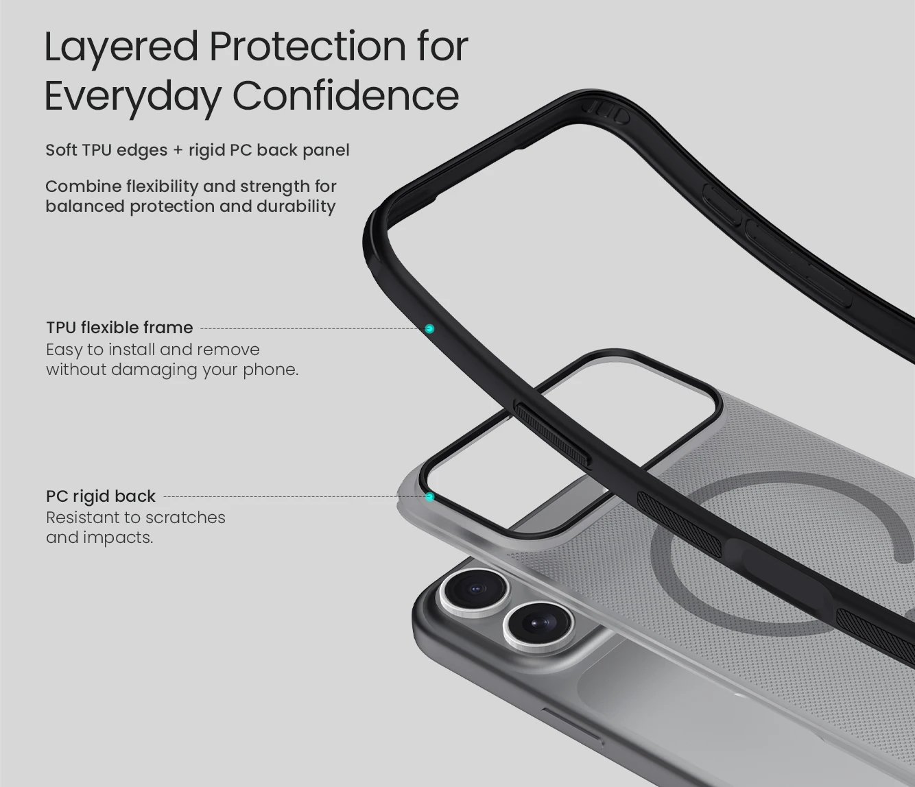 NILLKIN Schutzhülle für iPhone 18 Pro Max, passgenau, magnetisch, super mattiert, hochwertige PC-Abdeckung für 17 Pro Max – Detail 7