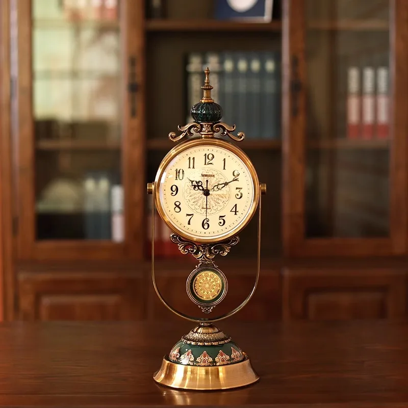 

Furniture for small-sized apartments ornament living room retro home decoration clock pendulum table clock decoration