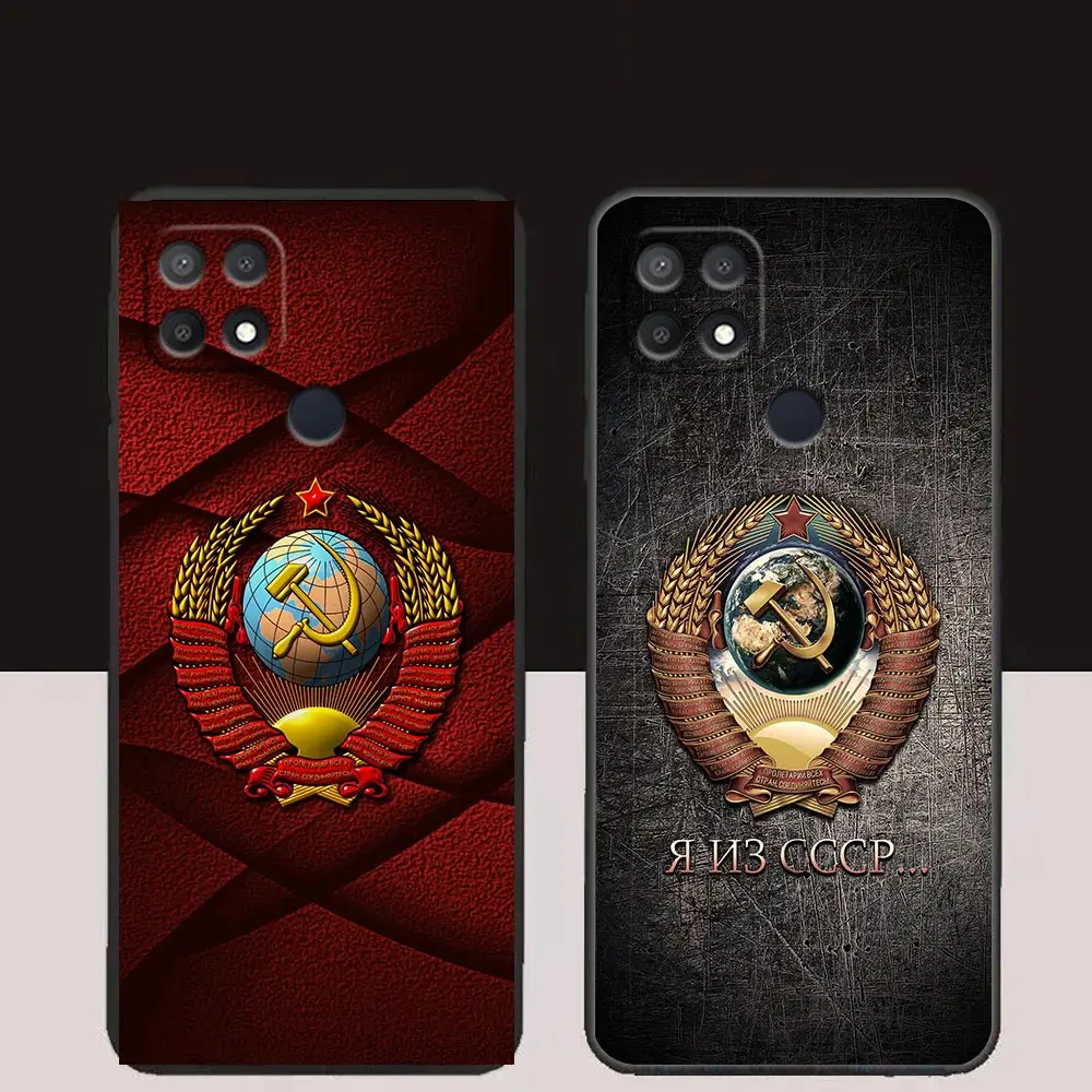 CCCP Two-Headed Eagle Flag Of Russia Phone Funda Case For OPPO A98 A95 A96 A94 A93 A92S A91 A78 A74 A58 A57 A55 A53 A33 A17 Case