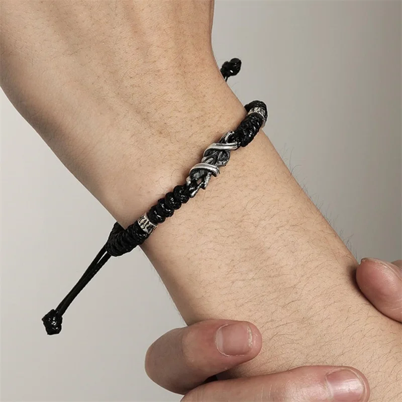 Hot Sale Branches Bracelet For Men Jewelry Popular Braided Rope Bracelet Male Hand Accessories Adjustable