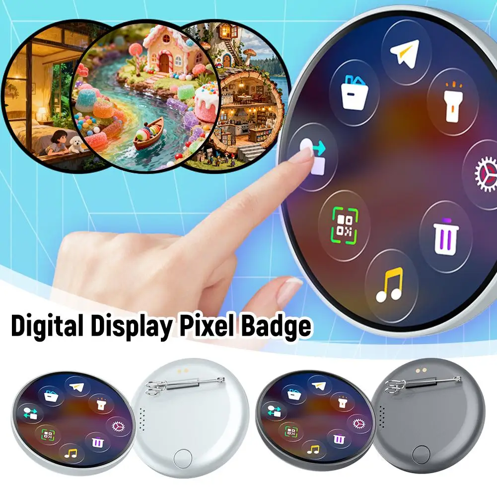 Display e-badge anime di fascia alta Touch Screen LED Smart Bluetooth Riproduzione video acustico Regalo dinamico per i fan dell'otaku Amici