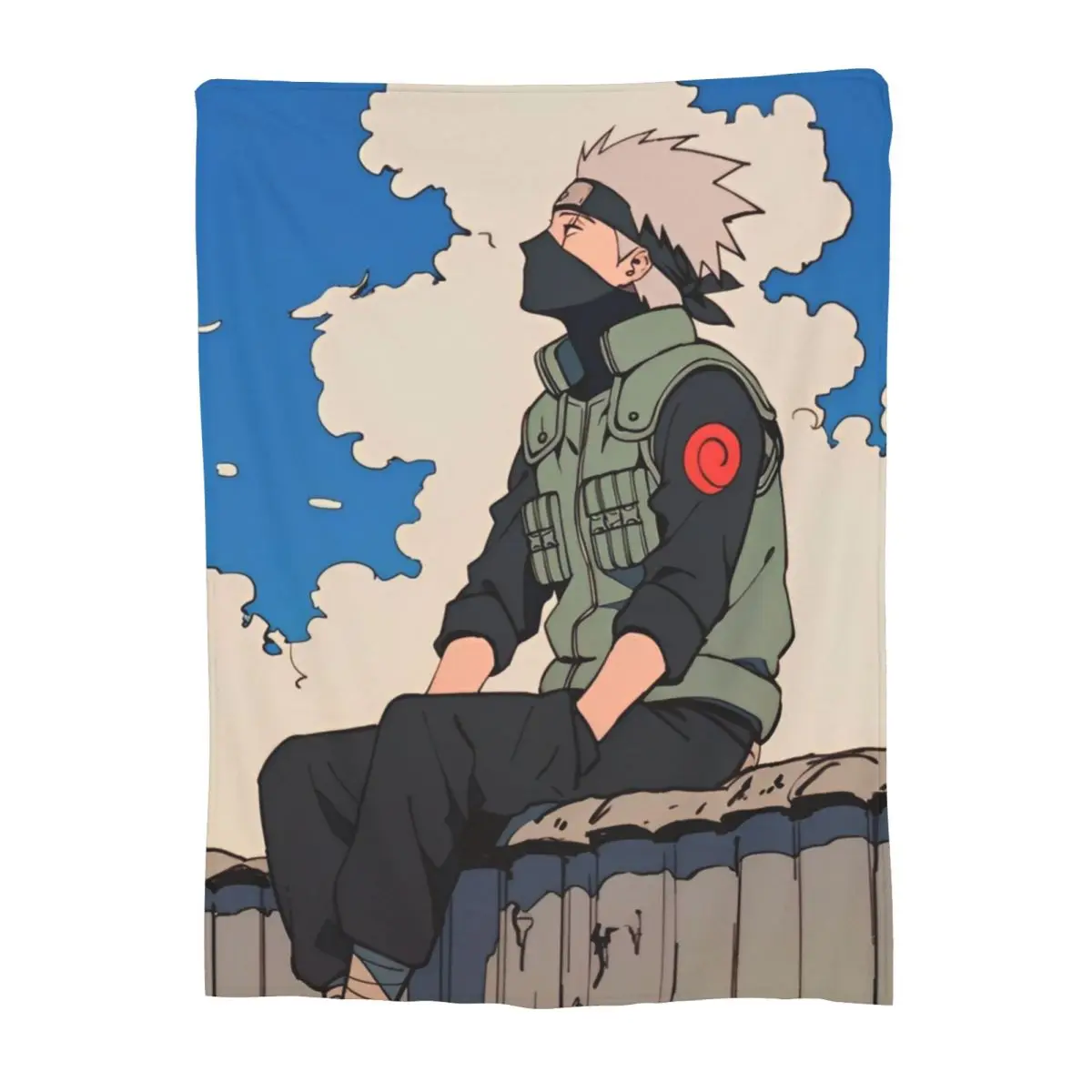 Japanese Anime Graphic Blankets N-Narutos Flannel Novelty Soft Throw Blankets for Home All Season