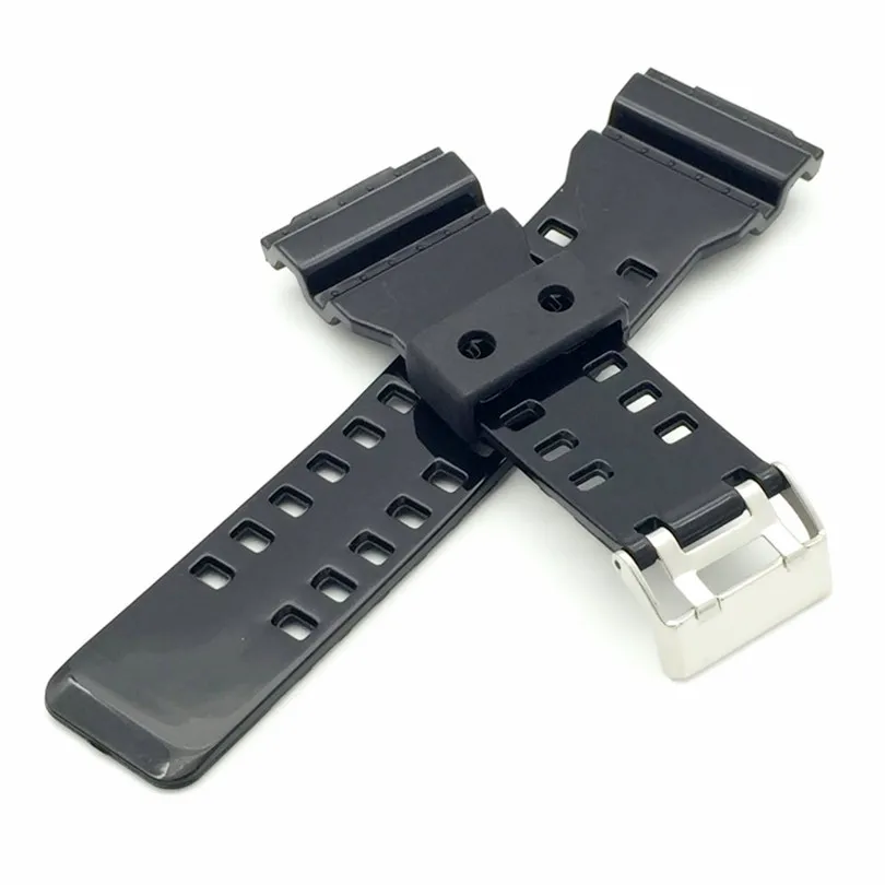 16mm Silicone Rubber Watch Band Strap For GA-110GB GA-100/700 GD120 Replace Waterproof Gloss Watchbands Accessories