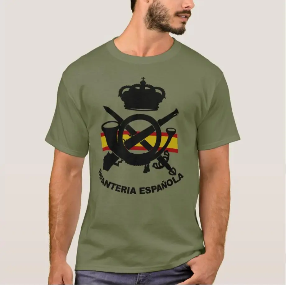 Spanish Infantry Army Force T-shirt Summer Short Sleeve Casual Cotton Harajuku Shirts