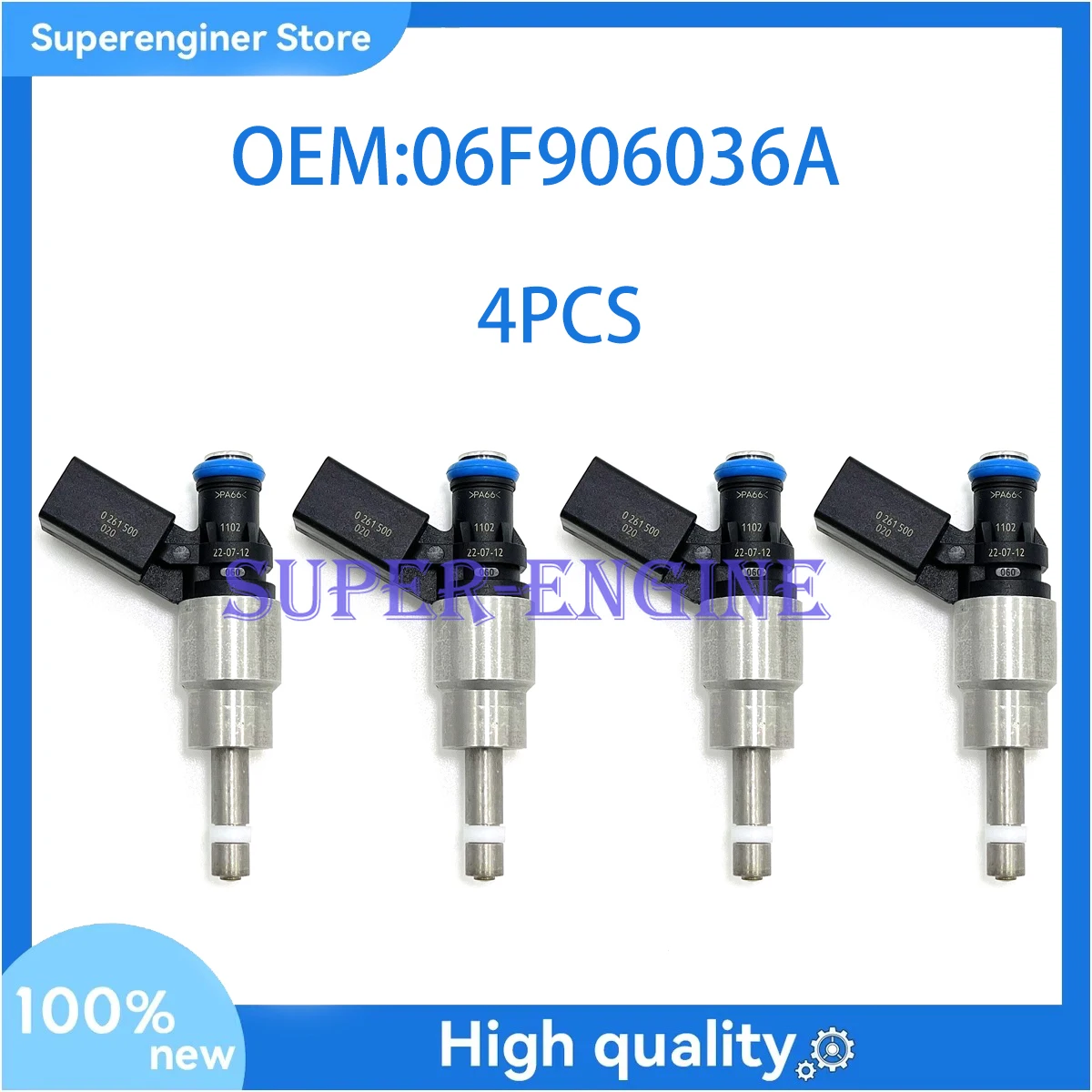 1PCS-4PCS Fuel Injectors 06F906036A  For 2005-2009 Audi A3 A4 TT VW GTI EOS Jetta