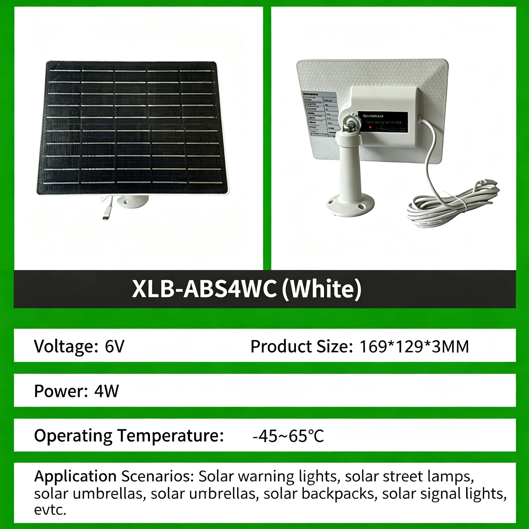 Camera Solar Panel Type‑C Port 360° Adjustable Mount Outdoor Solar Charger Compatible With Most Surveillance Security Cameras