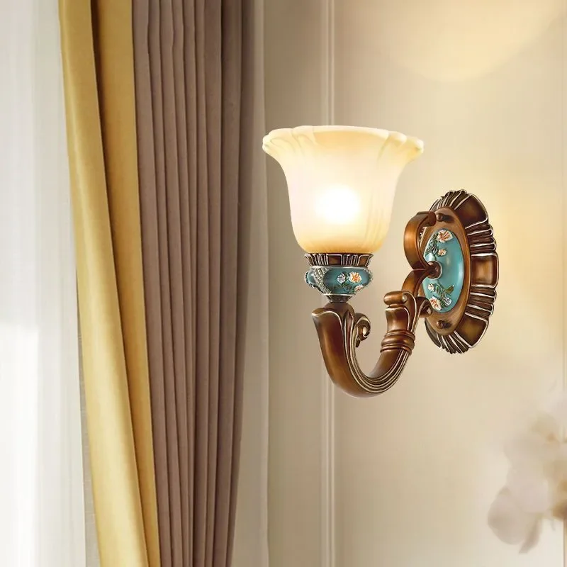 ABEL Europejska Luksusowa Lampa Ścienna Amerykańska Retro LED Salon Sypialnia Gabinet Hotel Villa Model Pokój Przejście Kinkiet