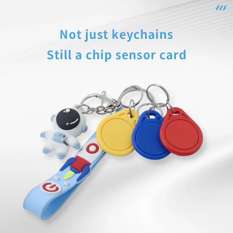 Contrôle d'accès impression personnalisée ABS RFID porte-clés carte IC 13.56Mhz classique 1k hôtel serrure de porte RFID porte-clés étiquette